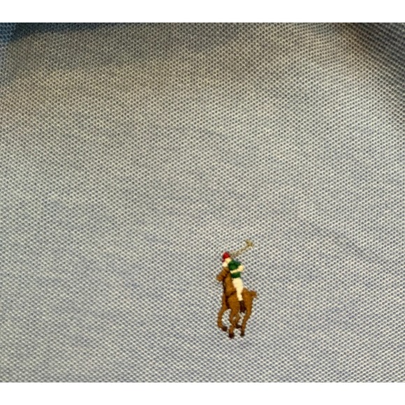 Polo Ralph Lauren Knit Oxford Button Down Shirt Light Blue XL Long Sleeve Pony - Picture 6 of 11